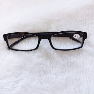 Vivian Black Rectangular Classic Reader Glasses